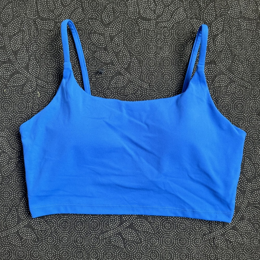 Womens Fitness Sports Bra With Spaghetti Straps Gym Yoga Top 11