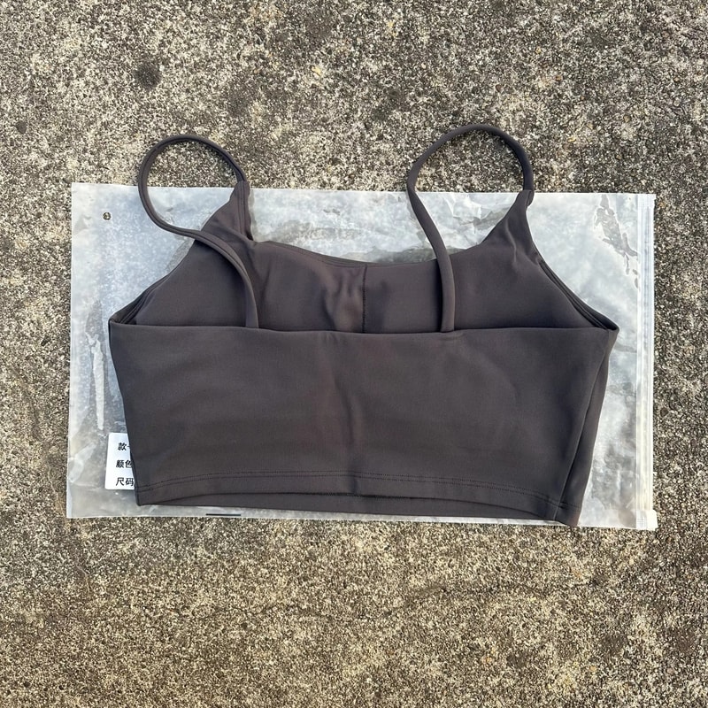 Womens Fitness Sports Bra With Spaghetti Straps Gym Yoga Top 13