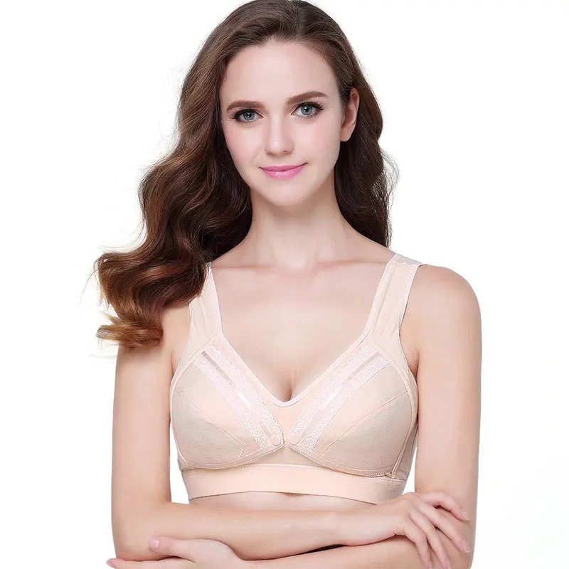 Wireless Front Opening Nursing Maternity Bra For Breastfeeding Comfort 7
