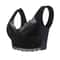 Plus Size Lace Wireless Bralette Comfort Lift Push Up Bra 7