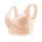 Plus Size Lace Wireless Bralette Comfort Lift Push Up Bra 8