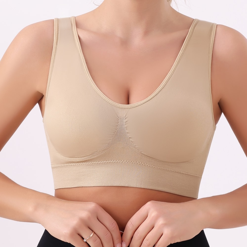 Seamless Light Support Yoga Sports Bra for Women