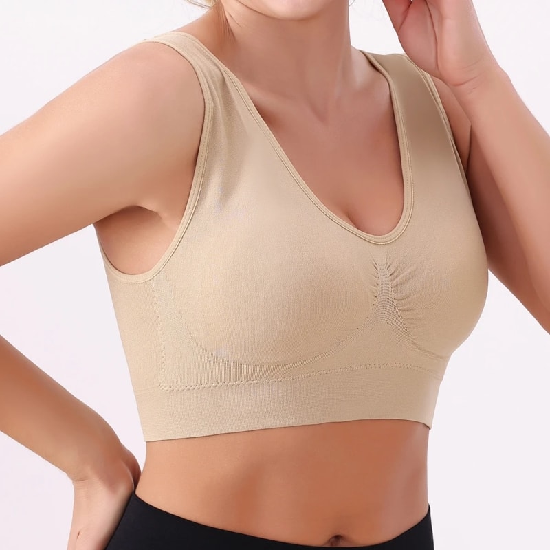 Seamless Light Support Yoga Sports Bra for Women