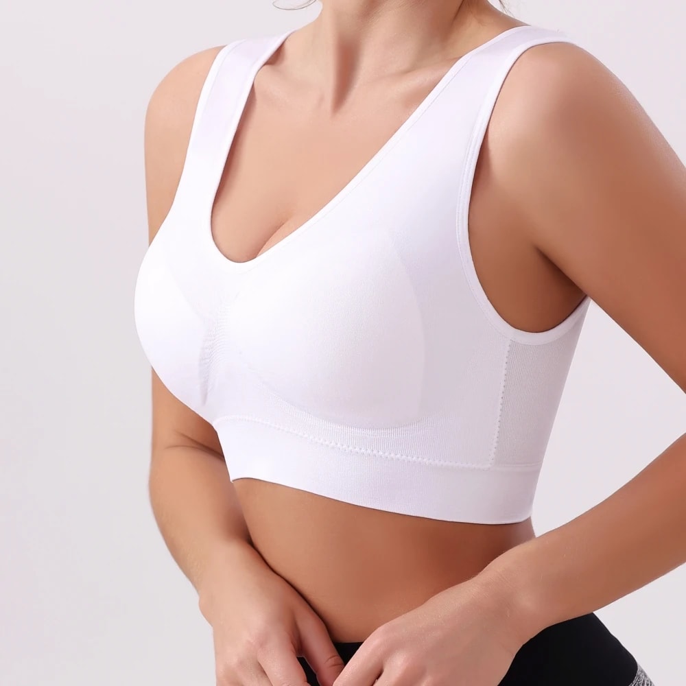 Seamless Light Support Yoga Sports Bra for Women