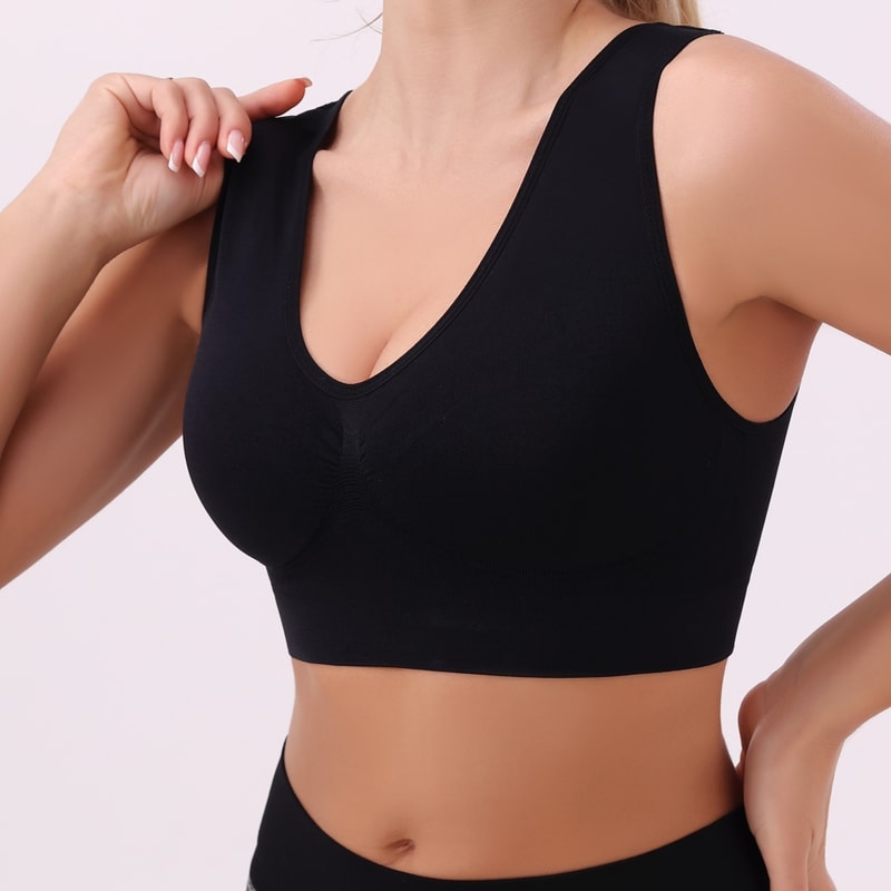 Seamless Light Support Yoga Sports Bra for Women