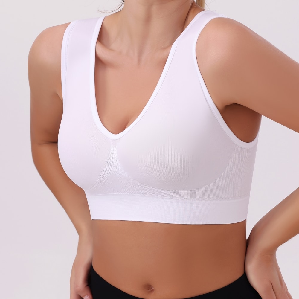 Seamless Light Support Yoga Sports Bra for Women