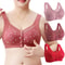 Plus Size Comfort Front Closure Wireless Cotton Bra 0