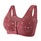 Plus Size Comfort Front Closure Wireless Cotton Bra 11