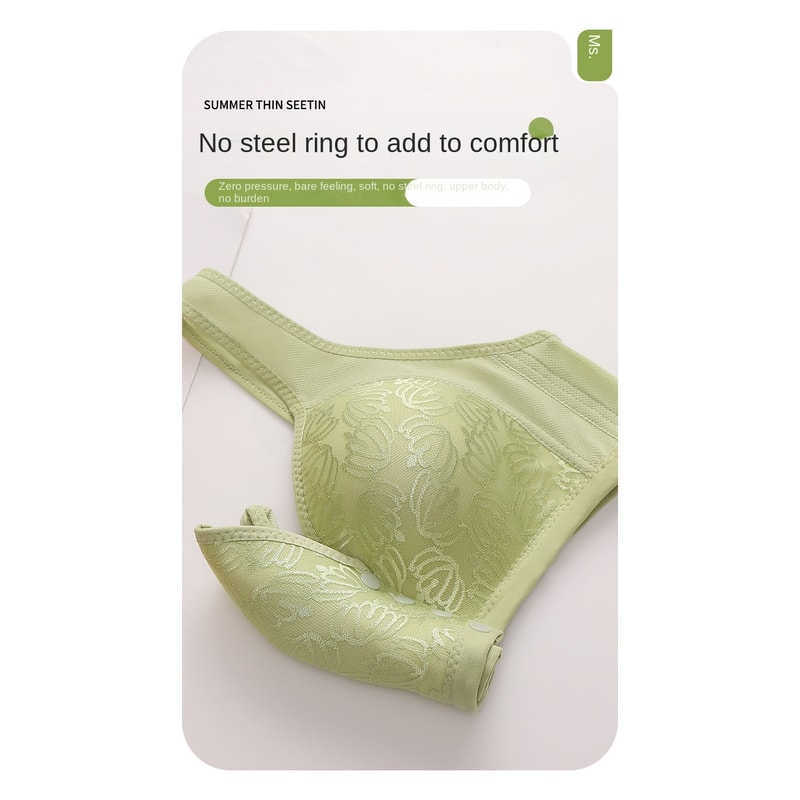 ComfortFit Front Buckle Push Up Bra for Women Breathable Large Size Support