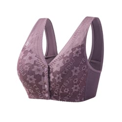 front closure plus size comfortable bra for mature women