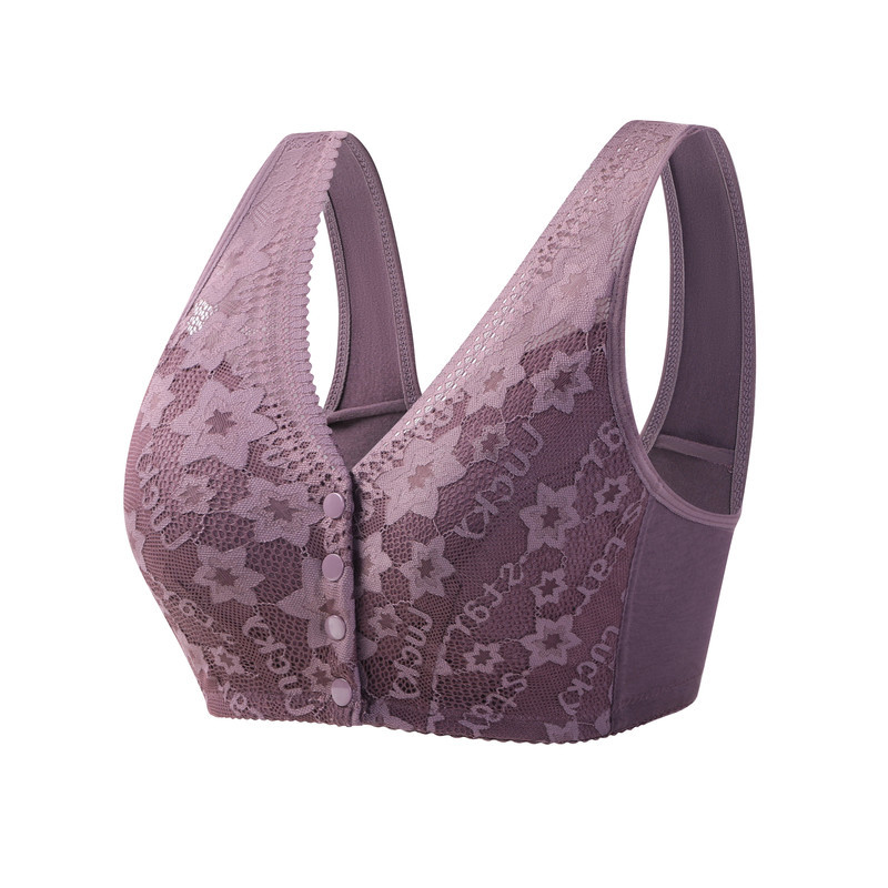 Front Closure Plus Size Comfortable Bra For Mature Women 7