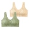 FallSweet Lace Front Wireless Bra Plus Size Bralette Comfort Seamless Fit 8
