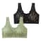 FallSweet Lace Front Wireless Bra Plus Size Bralette Comfort Seamless Fit 7