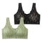 FallSweet Lace Front Wireless Bra Plus Size Bralette Comfort Seamless Fit 7