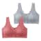 FallSweet Lace Front Wireless Bra Plus Size Bralette Comfort Seamless Fit 9