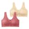 FallSweet Lace Front Wireless Bra Plus Size Bralette Comfort Seamless Fit 11