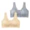 FallSweet Lace Front Wireless Bra Plus Size Bralette Comfort Seamless Fit 12