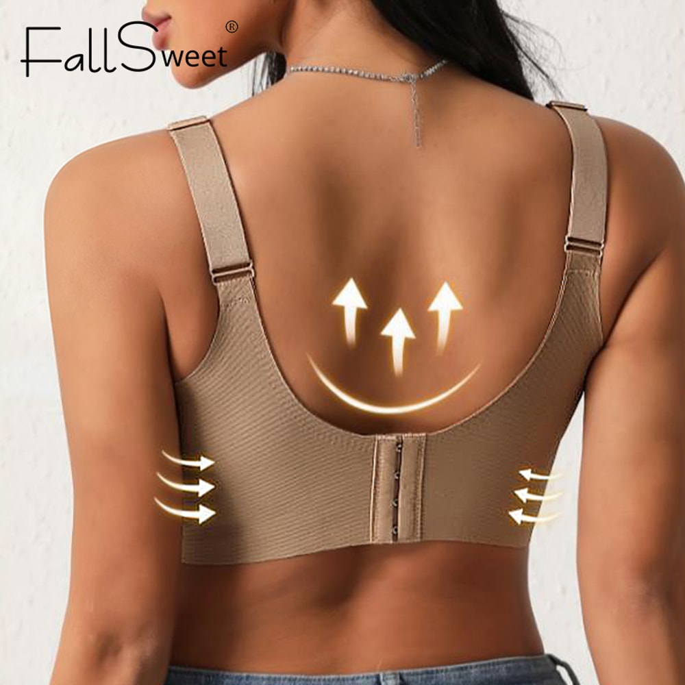 Plus Size Wireless Seamless Push Up Bralette Comfortable Breathable Support 2