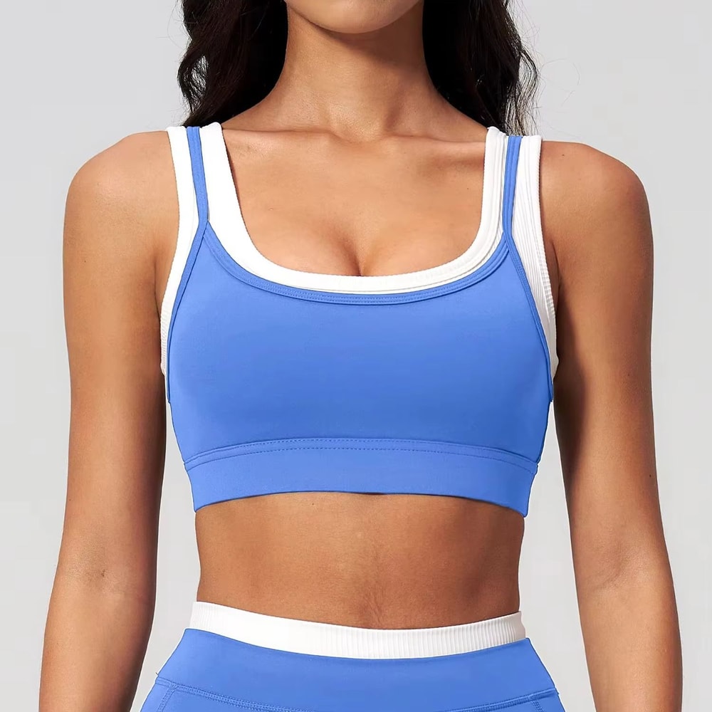 High Support Breathable Sports Bra Shockproof Workout Crop Top for Women
