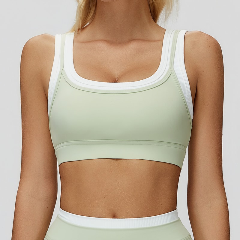 High Support Breathable Sports Bra Shockproof Workout Crop Top for Women