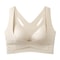 ComfortFit Plus Size Front Closure Seamless Push Up Bra With Cross Back Support 6