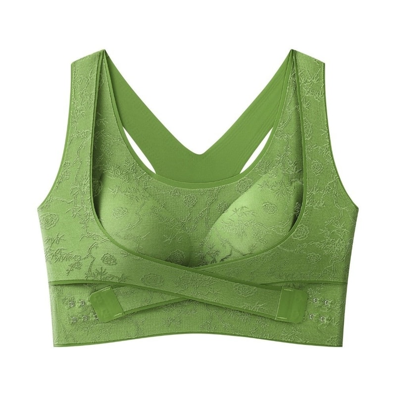 ComfortFit Plus Size Front Closure Seamless Push Up Bra With Cross Back Support 8