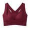 ComfortFit Plus Size Front Closure Seamless Push Up Bra With Cross Back Support 9