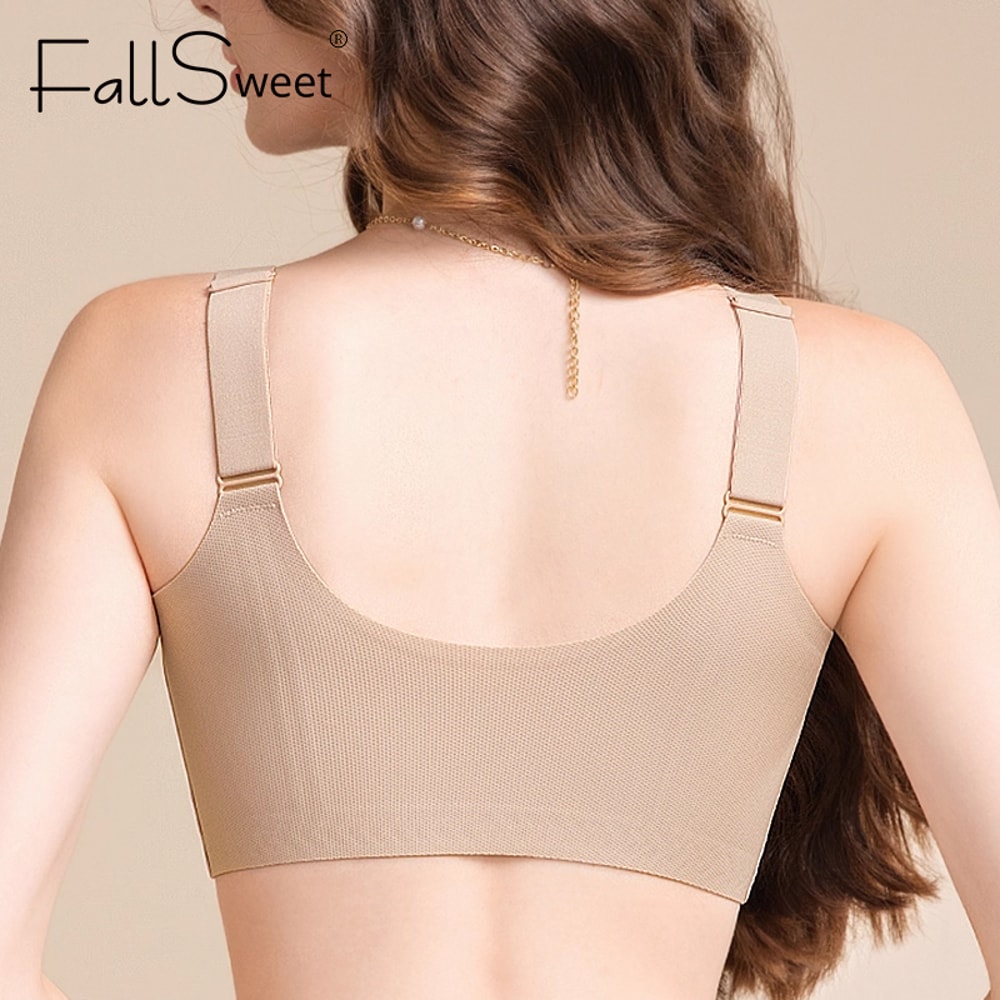 ComfortFit Zip Front Wireless Sports Bra Seamless Push Up Bralette 2
