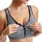 Zip Front High Impact Sports Bra with Adjustable Wirefree Support