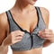 Zip Front High Impact Sports Bra with Adjustable Wirefree Support