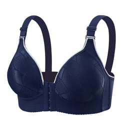 seamless front closure underwire anti sagging bra with front buckle support