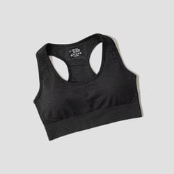 high support seamless padded yoga bra high impact sports bra crop top for women