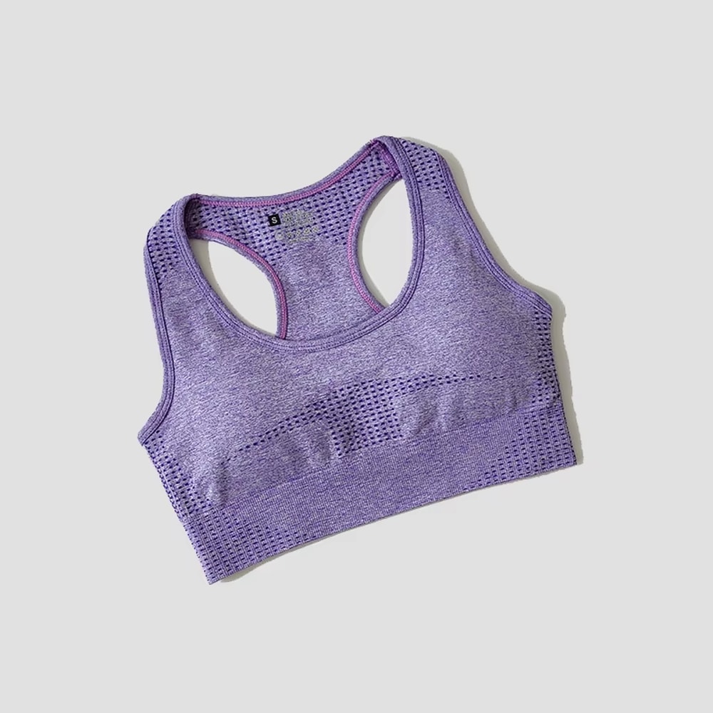 High Support Seamless Padded Yoga Bra High Impact Sports Bra Crop Top for Women
