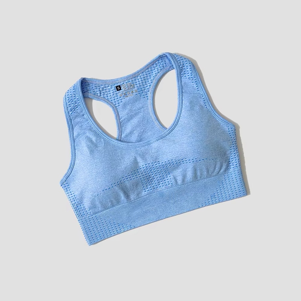 High Support Seamless Padded Yoga Bra High Impact Sports Bra Crop Top for Women