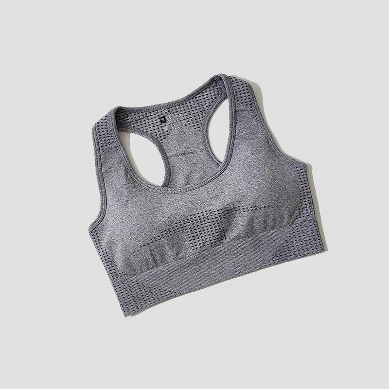 High Support Seamless Padded Yoga Bra High Impact Sports Bra Crop Top for Women