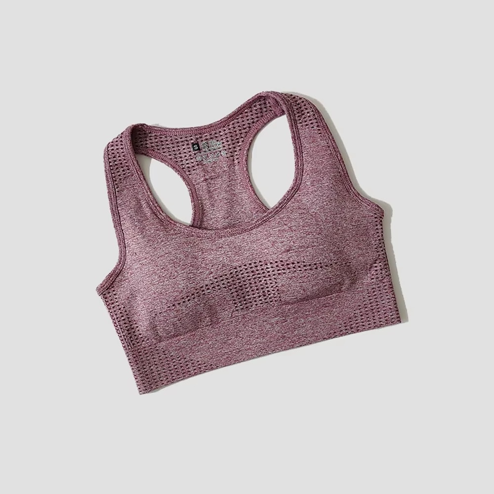 High Support Seamless Padded Yoga Bra High Impact Sports Bra Crop Top for Women