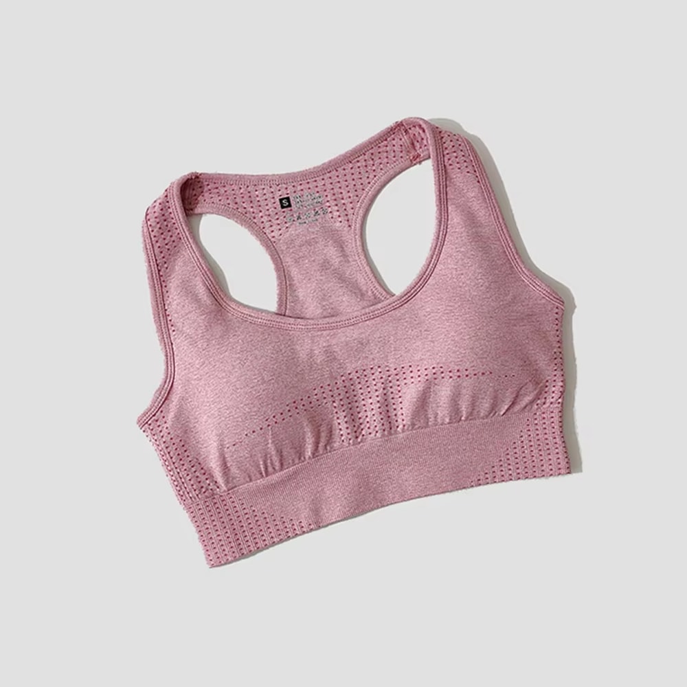 High Support Seamless Padded Yoga Bra High Impact Sports Bra Crop Top for Women