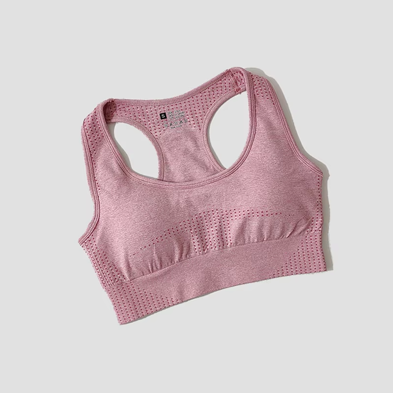 High Support Seamless Padded Yoga Bra High Impact Sports Bra Crop Top for Women