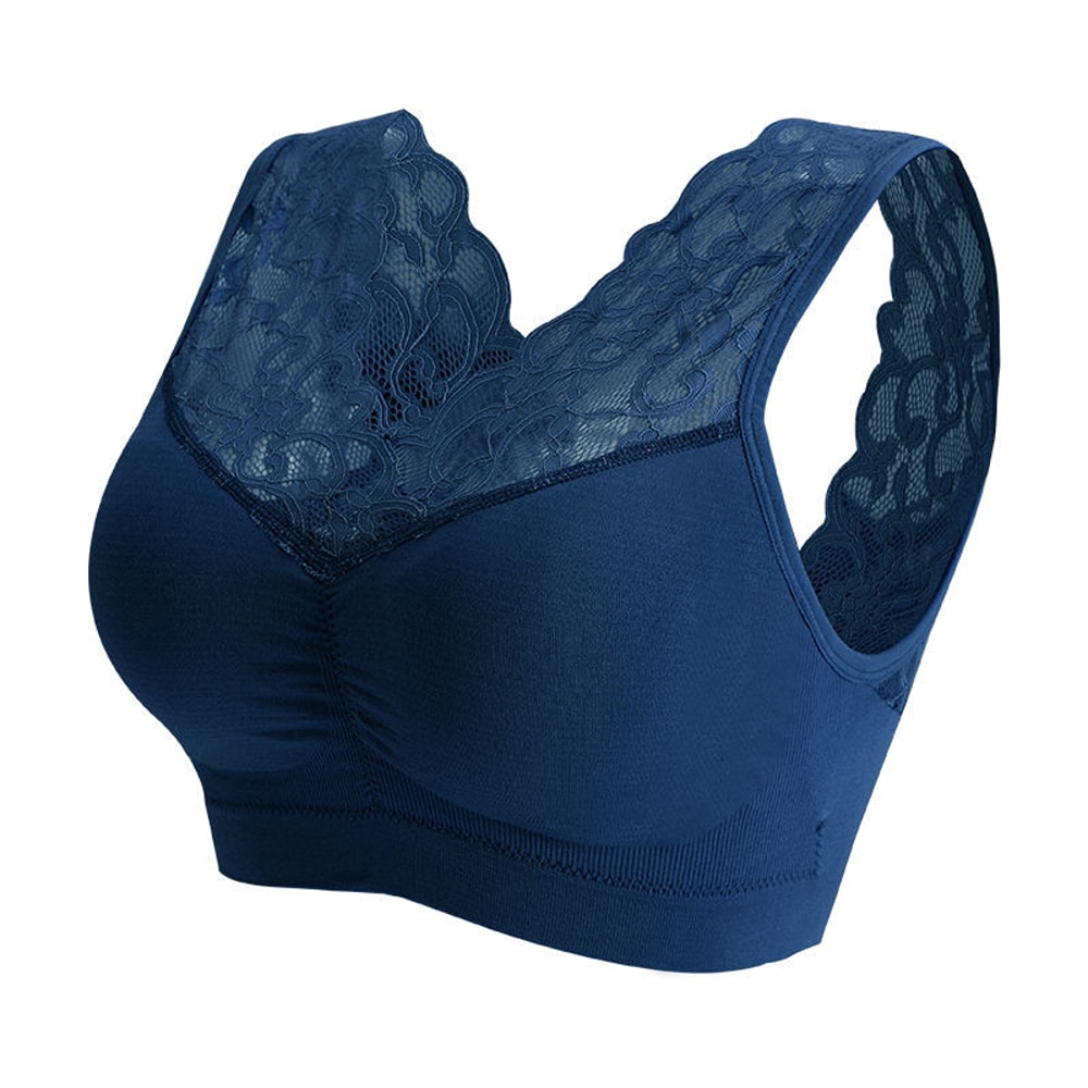 Seamless Lace Wireless Push Up Bralette Comfort Sports Bra Tube Top 7