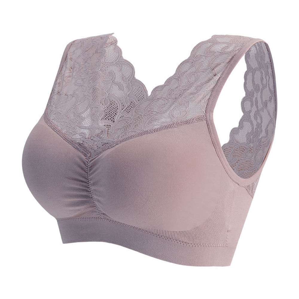 Seamless Lace Wireless Push Up Bralette Comfort Sports Bra Tube Top 9