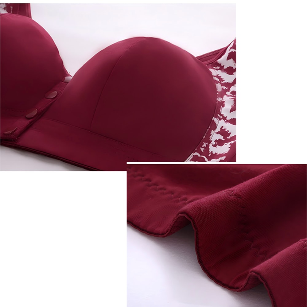 Plus Size Front Closure Wireless Comfort Bra Seamless Full Coverage Support