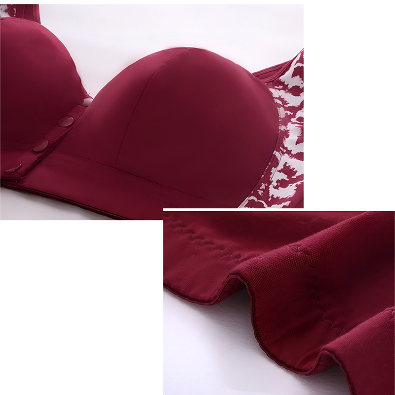 Plus Size Front Closure Wireless Comfort Bra Seamless Full Coverage Support