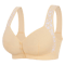 Plus Size Front Closure Wireless Comfort Bra Seamless Full Coverage Support