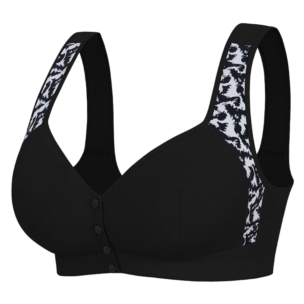 Plus Size Front Closure Wireless Comfort Bra Seamless Full Coverage Support