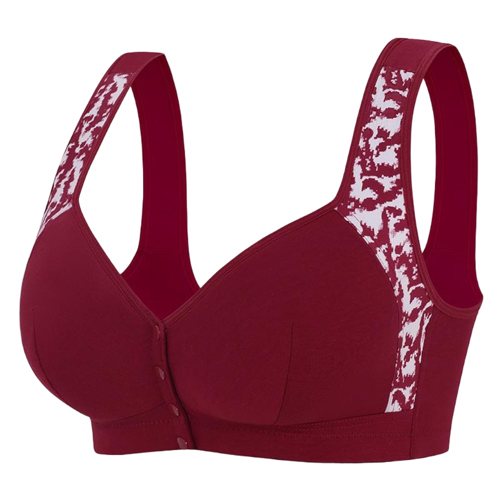 Plus Size Front Closure Wireless Comfort Bra Seamless Full Coverage Support