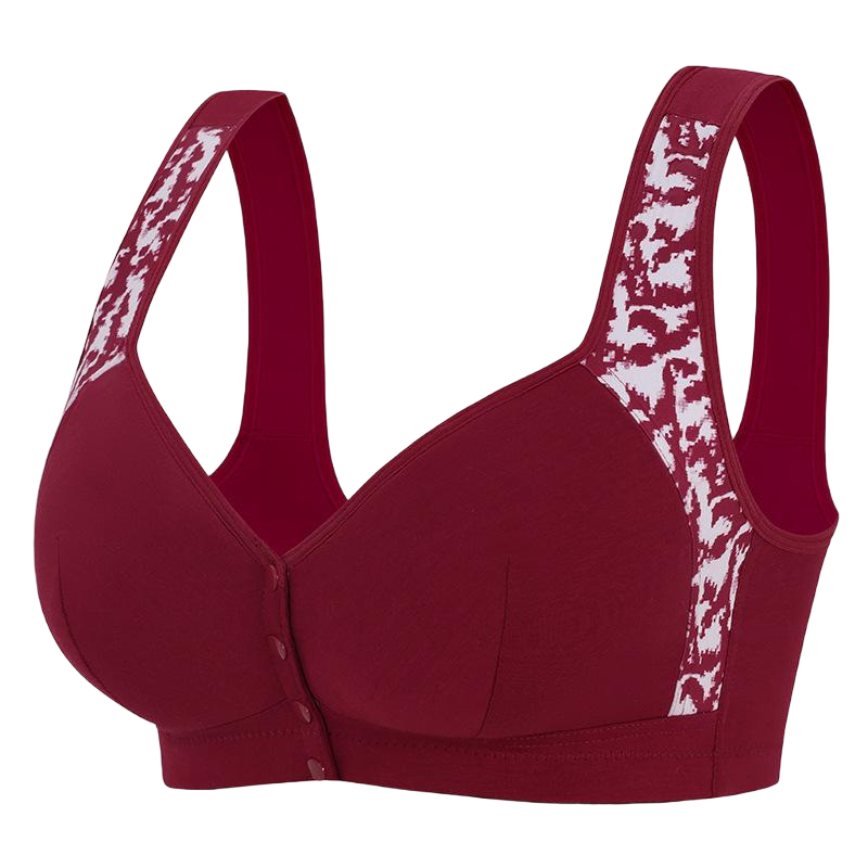 Plus Size Front Closure Wireless Comfort Bra Seamless Full Coverage Support