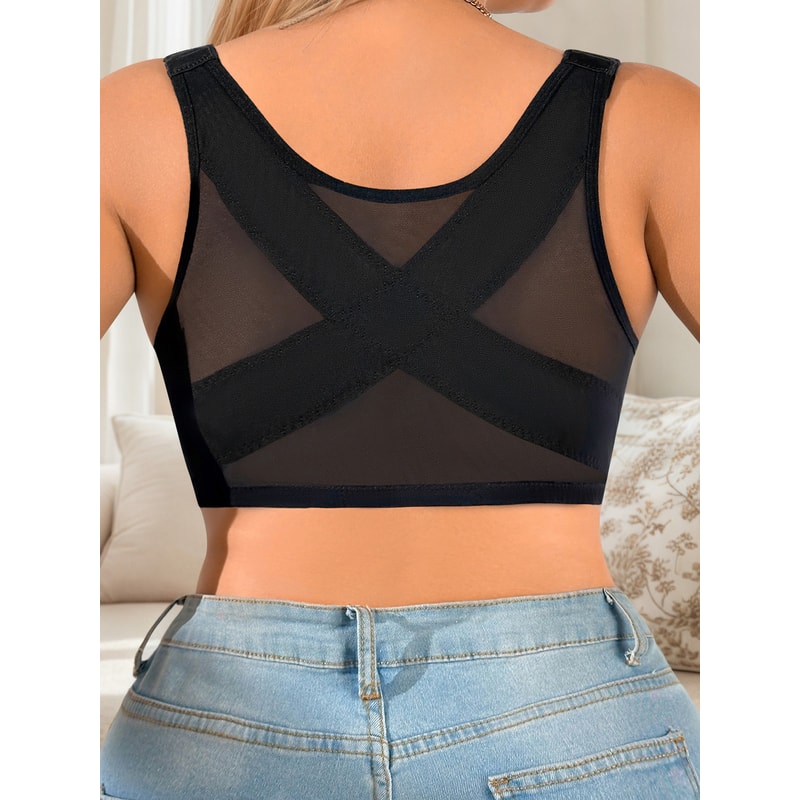 Plus Size Wireless Full Coverage Front Closure Comfort Bra