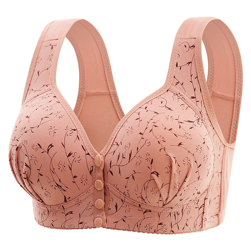 ComfortFit Front Buckle Vest Style Plus Size Bra Wireless Comfort Breathable Underwear 0