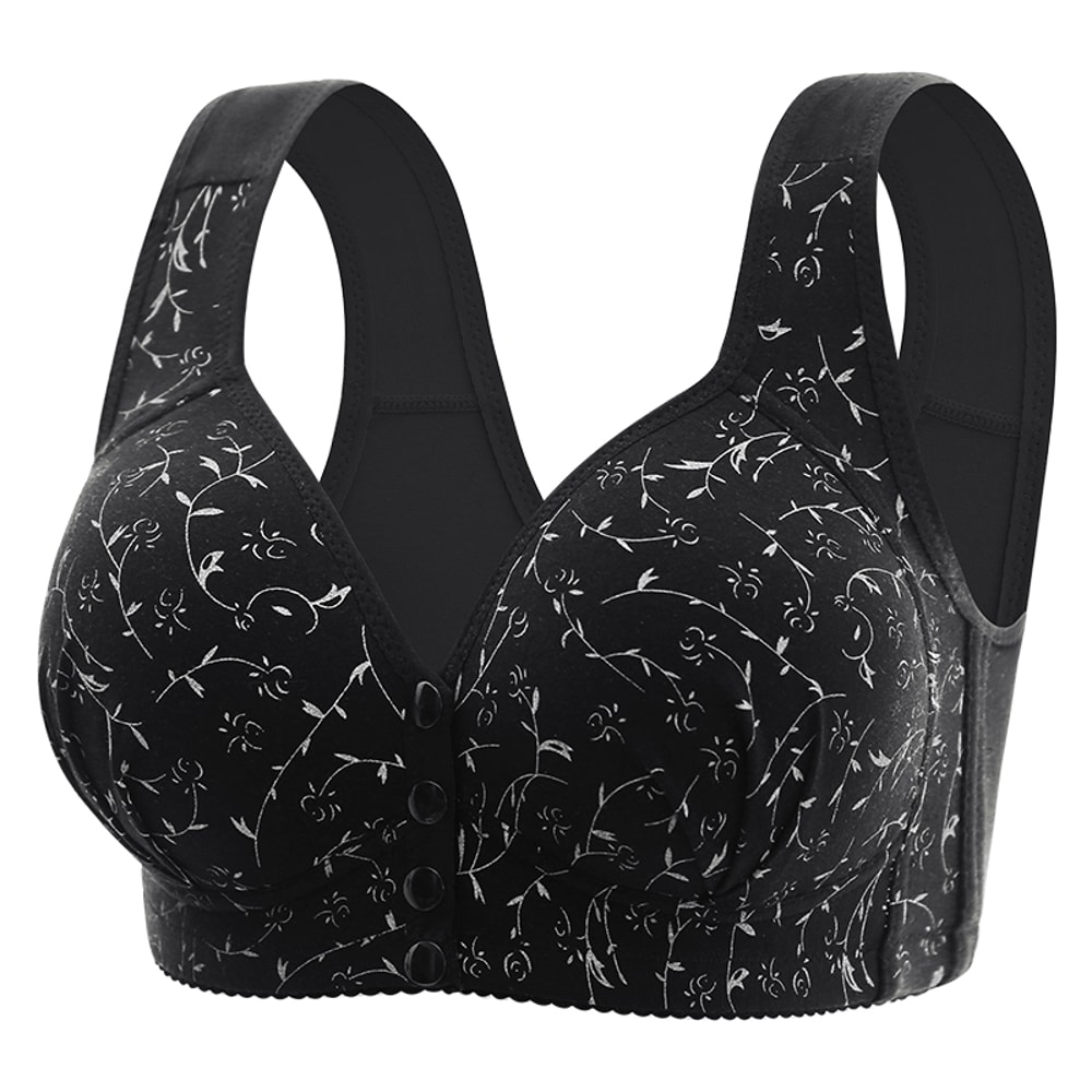 ComfortFit Front Buckle Vest Style Plus Size Bra Wireless Comfort Breathable Underwear 6