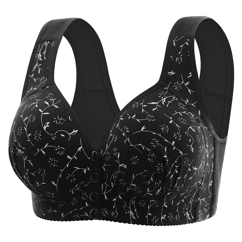 ComfortFit Front Buckle Vest Style Plus Size Bra Wireless Comfort Breathable Underwear 6